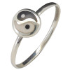 Mini Yin Yang Symbol Sterling Silver Stacking Ring