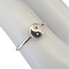 Mini Yin Yang Symbol Sterling Silver Stacking Ring