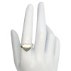 Flat Heart Sterling Silver Ring