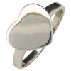 Flat Heart Sterling Silver Ring