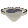 Flat Heart Sterling Silver Ring