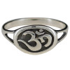 Indian Buddhist/Hindu Om Symbol Sterling Silver Ring