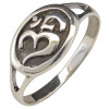 Indian Buddhist/Hindu Om Symbol Sterling Silver Ring