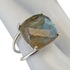 Faceted Labradorite Sterling Silver Ring 3495