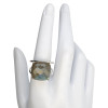 Faceted Labradorite Sterling Silver Ring 3495
