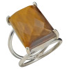 Faceted Tiger Eye Sterling Silver Ring