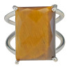 Faceted Tiger Eye Sterling Silver Ring