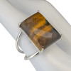 Faceted Tiger Eye Sterling Silver Ring