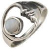 Sun And Moon Mother Of Pearl Silver Ring