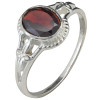 Faceted Garnet Sterling Silver Ring