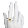 Faceted Citrine Sterling Silver Ring