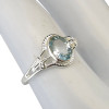 Faceted Blue Topaz Sterling Silver Ring