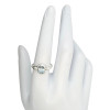 Faceted Blue Topaz Sterling Silver Ring