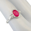 Faceted Composite Ruby Sterling Silver Ring