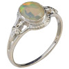 Faceted Opal Sterling Silver Ring
