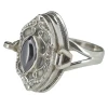 Black Onyx Sterling Silver Locket / Poison Ring