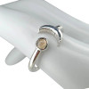 Smoky Quartz Moon Adjustable Ring