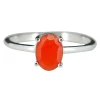 Faceted Red Onyx Sterling Silver Ring