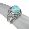 Larimar Sterling Silver Ring