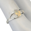 Open Faceted Oval Opal Sterling Silver Ring