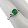 Green Onyx Sterling Silver Ring