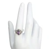 Faceted Amethyst Sterling Silver Ring