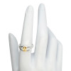 Open Faceted Oval Citrine Sterling Silver Ring