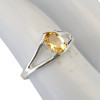 Open Faceted Oval Citrine Sterling Silver Ring