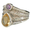 Faceted Citrine Sterling Silver Ring