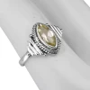 Faceted Citrine Sterling Silver Ring