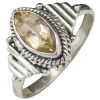 Faceted Citrine Sterling Silver Ring