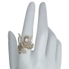Faceted Blue Topaz Sterling Silver Octopus Ring