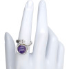 Amethyst Sterling Silver Adjustable Ring