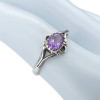 Faceted Amethyst Sterling Silver Ring
