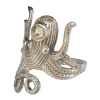 Faceted Citrine Sterling Silver Octopus Ring