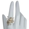 Faceted Citrine Sterling Silver Octopus Ring