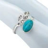 Howlite .925 Sterling Silver Adjustable Ring