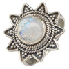 Moonstone Sterling Silver Sun Ring