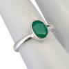 Faceted Green Onyx Sterling Silver Ring