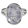 Faceted Amethyst Sterling Silver Ring