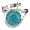 Howlite Sterling Silver Adjustable Ring