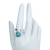 Howlite Sterling Silver Adjustable Ring