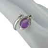 Amethyst Sterling Silver Adjustable Ring