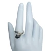 Black Onyx Sterling Silver Adjustable Ring