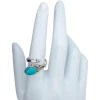 Howlite Sterling Silver Adjustable Ring