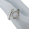 Moonstone Sterling Silver Adjustable Ring