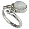 Moonstone Sterling Silver Adjustable Ring