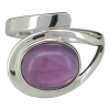 Amethyst Sterling Silver Adjustable Ring
