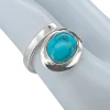 Howlite Sterling Silver Adjustable Ring