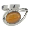 Tiger Eye Sterling Silver Adjustable Ring